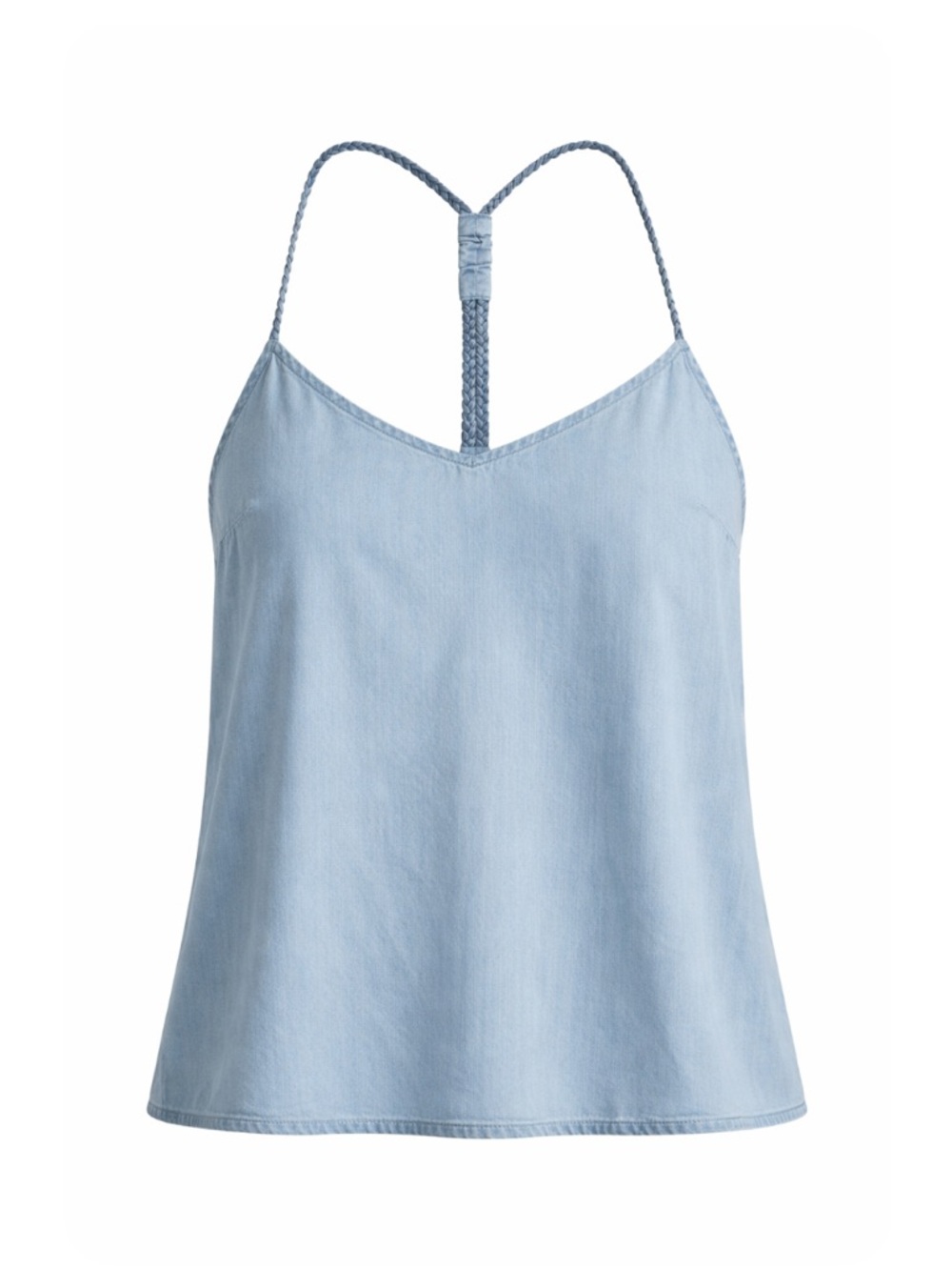Carve Designs Tencil Chambray Denim Womens Tank Top with Braided Straps Size M